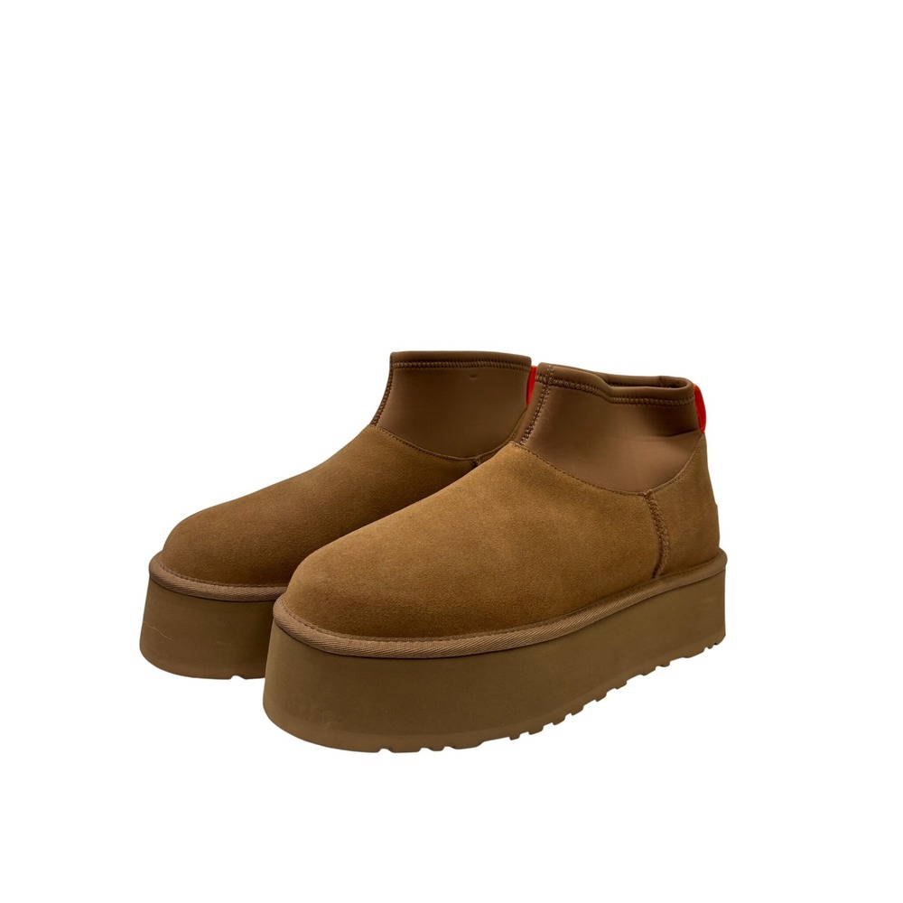 NWOT UGG Classic Ultra Mini Platform Boots Chestnut Brown Suede Womens 10